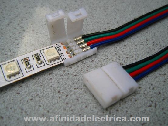 Para evitar las tareas de soldadura y reducir el cableado existen en el mercado gran variedad de accesorios que facilitan la instalaci�n de tiras monocolor y RGB.