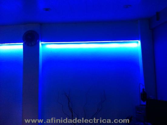Instalaci�n de tiras de LEDs en gargantas, molduras y cavidades en techos y paredes.